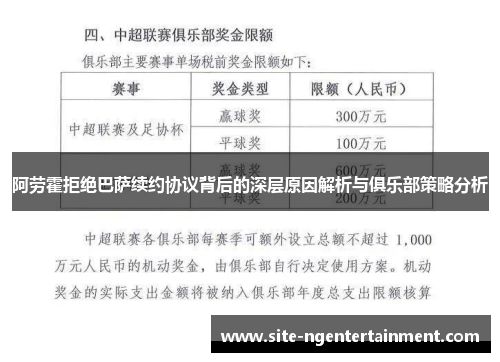 阿劳霍拒绝巴萨续约协议背后的深层原因解析与俱乐部策略分析